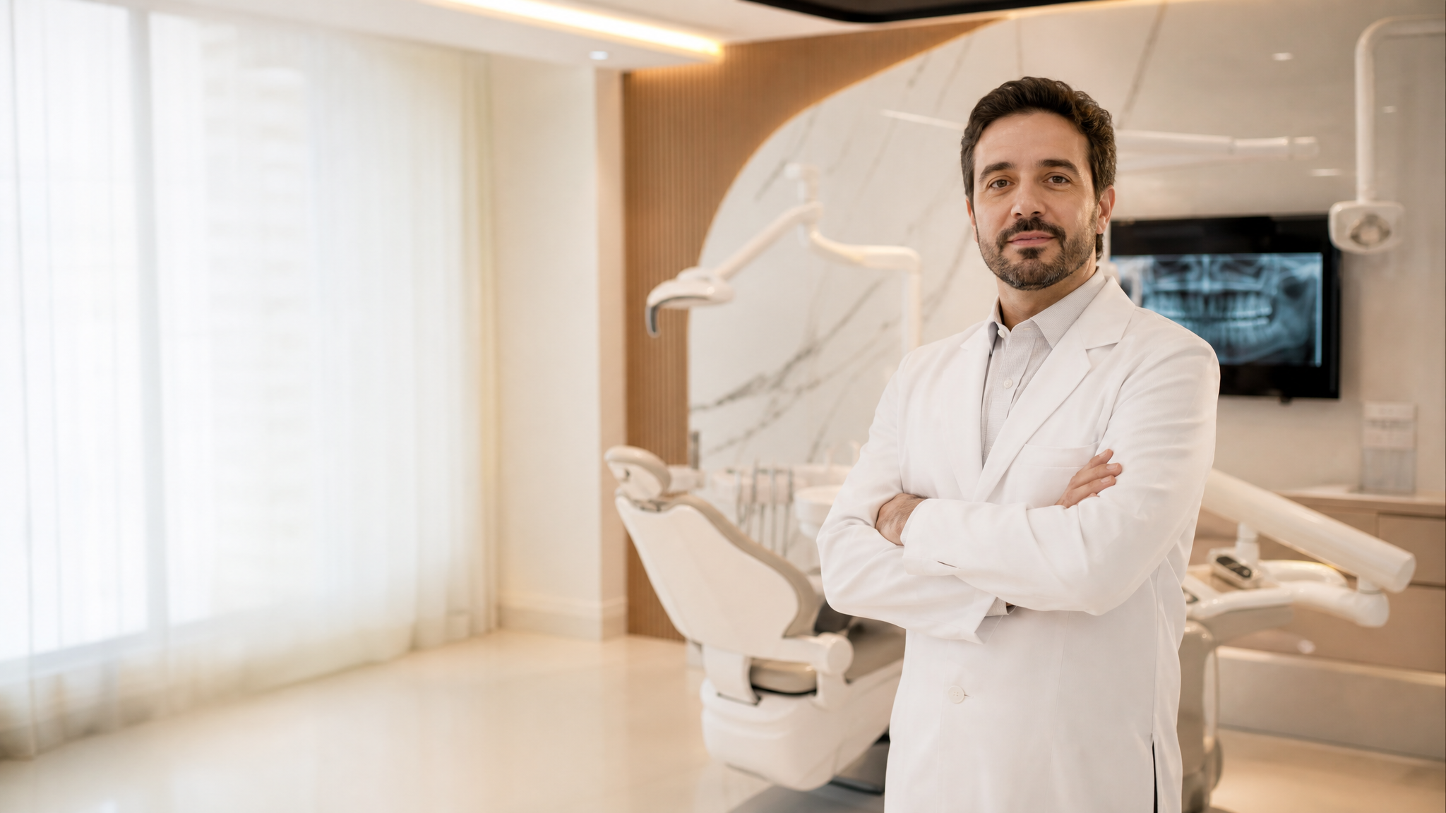 Clínica odontológica premium com dentista especialista em implantes